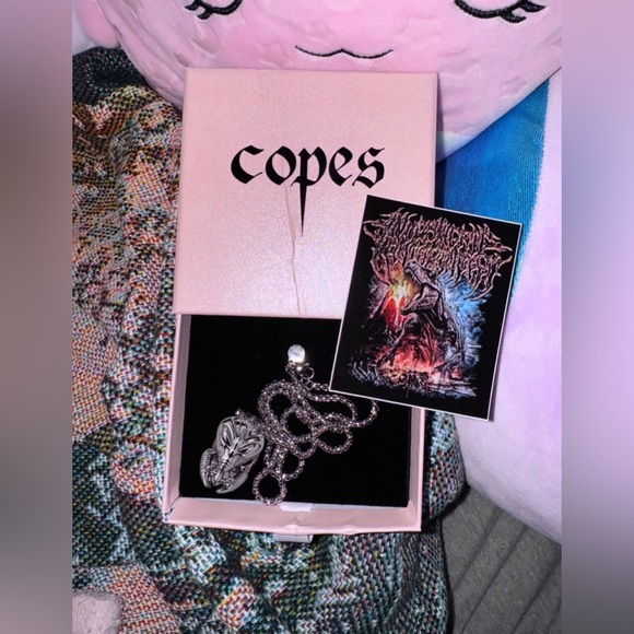 copes Greytech Alien Necklace silver chain GOTHBOICLIQUE GBC - Picture 3 of 14